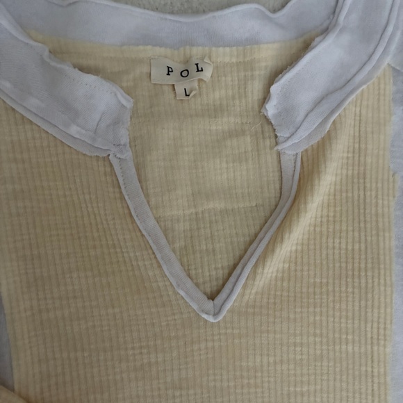 Pol Oversized Colorblock Ribbed Top Large - Picture 10 of 12